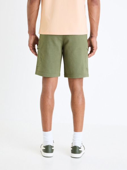 Celio Khaki színű férfi cargo rövidnadrág Celio Gojogbm