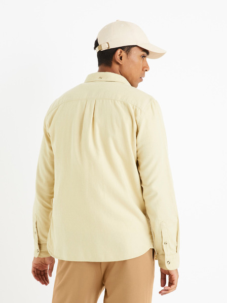 Celio Bézs férfi flanel ing Celio Caoflacko