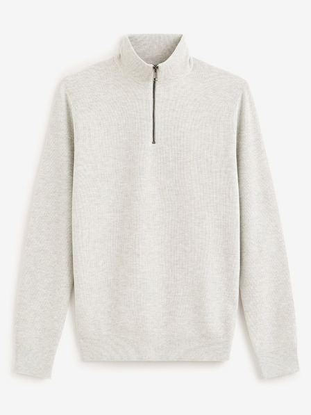Celio Világosszürke férfi alap pulóver Celio Celio Celim
