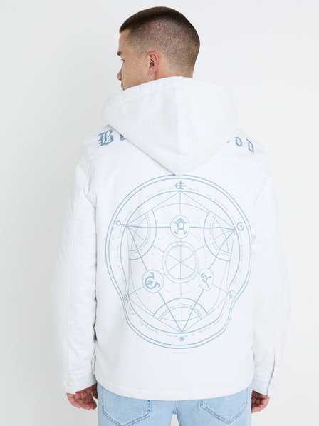 Celio Fehér férfi télikabát műszőrmével Celio Fullmetal Alchemist