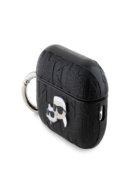 Karl Lagerfeld Karl Lagerfeld PU dombornyomott Karl és Choupette fejek tok az AirPods Pro 2 készülékhez Fekete