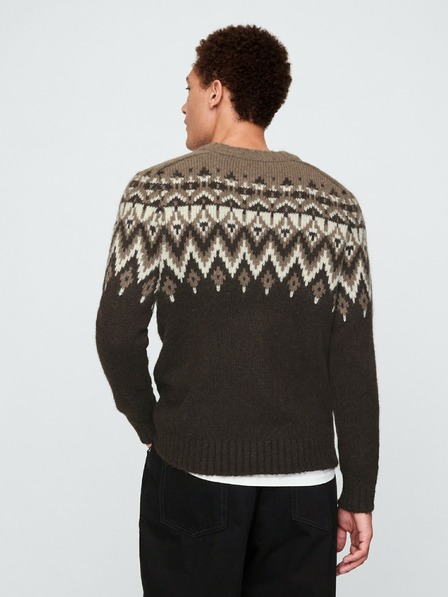 GAP Fair Isle mintás, gyapjúkeverék pulóver GAP