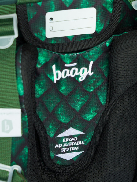 BAAGL Zöld Iskolatáska Ergo Baagl Sárkány
