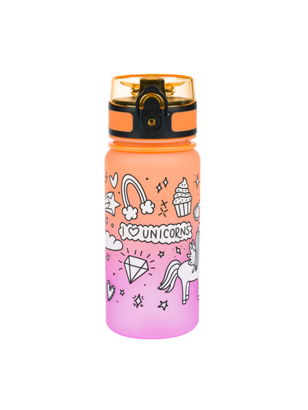 BAAGL Narancssárga tritán gradiens ivópalack egyszarvú, 350 ml Baagl
