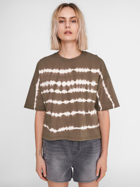 Noisy May Khaki színű, mintás laza póló Noisy May Buster