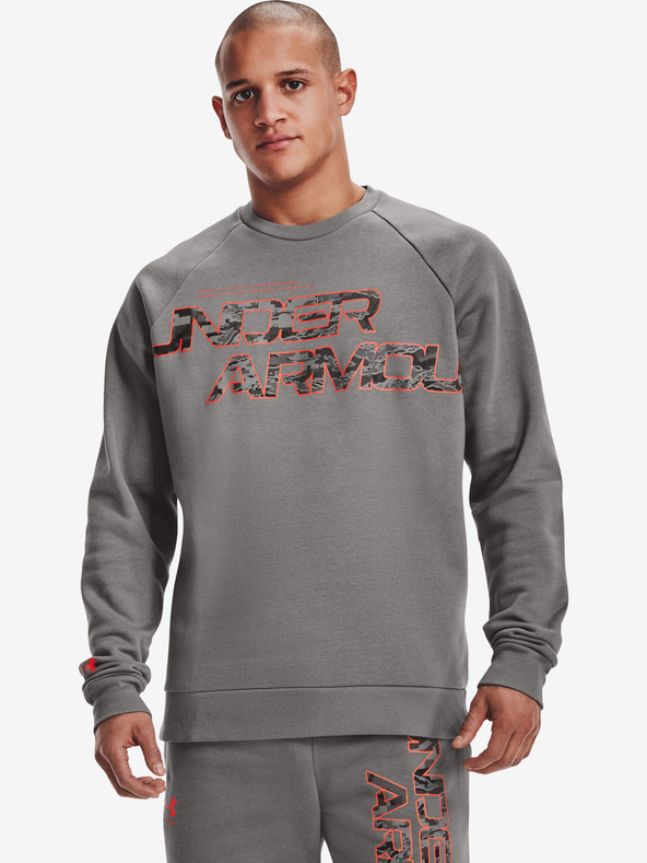 Under Armour Férfi felső Under Armour UA RIVAL FLC CAMO SCRIPT CRW