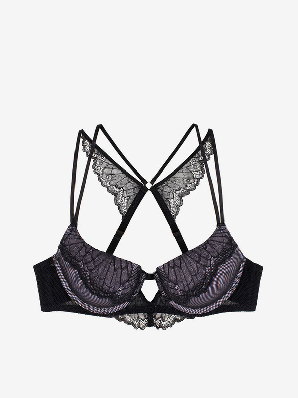 DORINA Lila és fekete csipke melltartó DORINA Vibrant