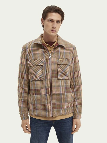 Scotch & Soda Barna és bézs színű férfi fordítható kabát Scotch & Soda Scotch & Soda