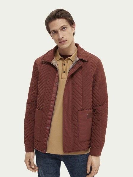 Scotch & Soda Barna és bézs színű férfi fordítható kabát Scotch & Soda Scotch & Soda