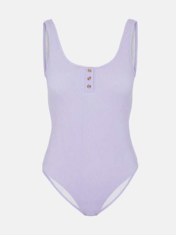 Pieces Világos lila gombos póló Pieces Nancy