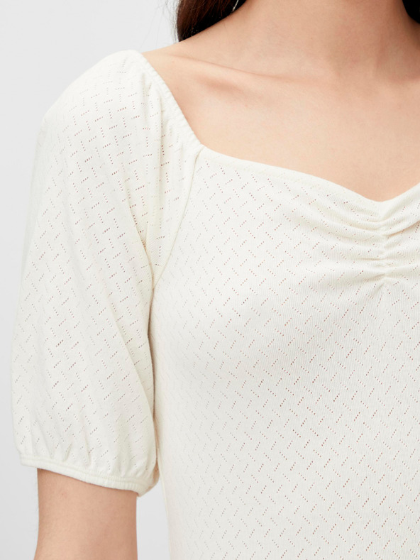 Pieces Krémszínű, mintás blúz Pieces Lucy