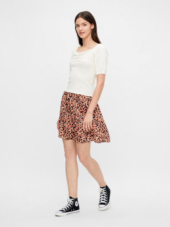 Pieces Krémszínű, mintás blúz Pieces Lucy