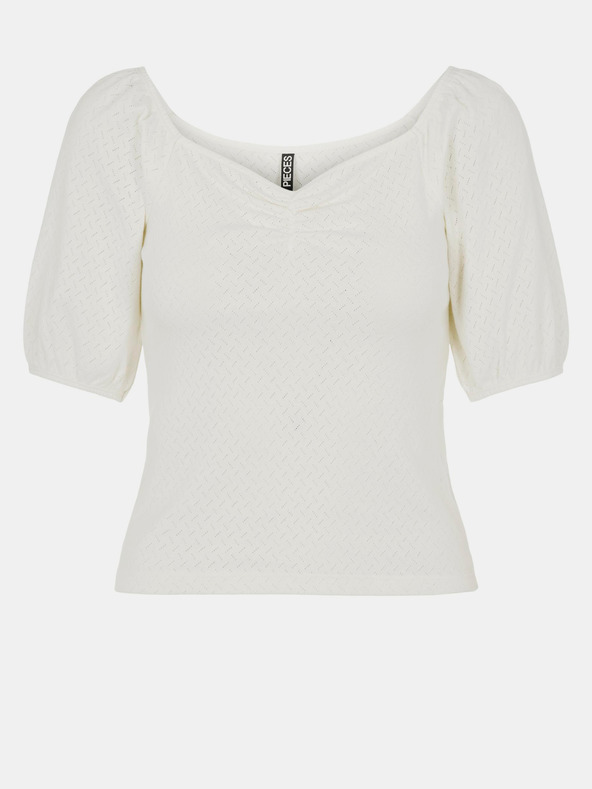 Pieces Krémszínű, mintás blúz Pieces Lucy