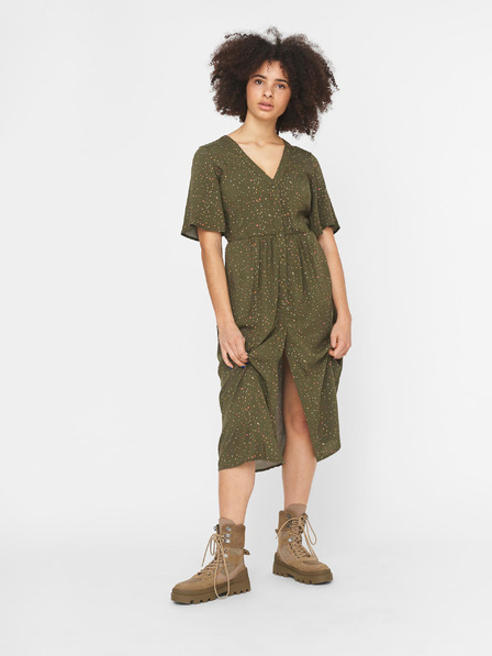 Noisy May Khaki színű, mintás ruha Noisy May Fiona