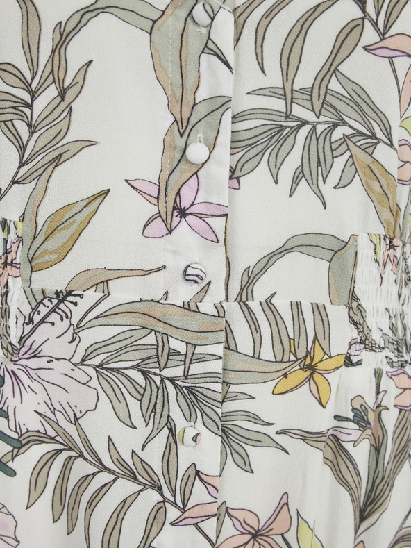 ONLY Zöld-fehér virágos midi ruha gombokkal ONLY Mars