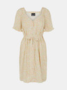 Pieces Pieces Timberly krémszínű, virágos, megkötős ruha Pieces Timberly
