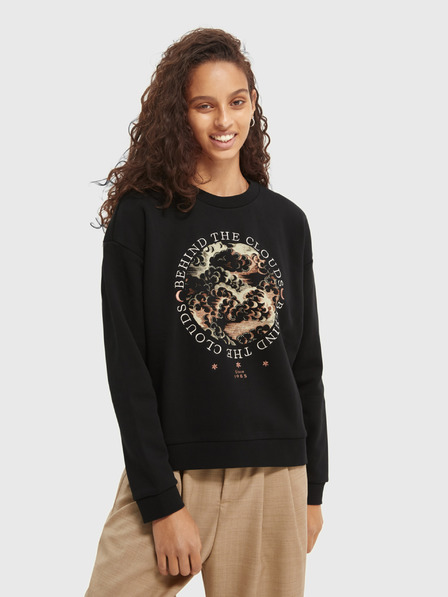 Scotch & Soda Fekete női pulóver Scotch & Soda nyomtatott mintával