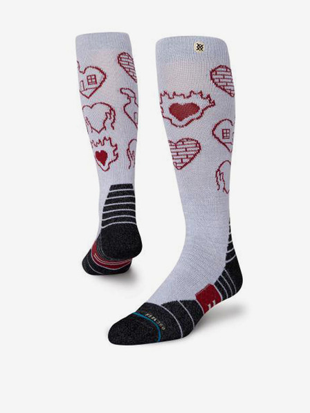 Stance Világosszürke Stance Poma gyapjú keverék mintás női zokni Stance Poma