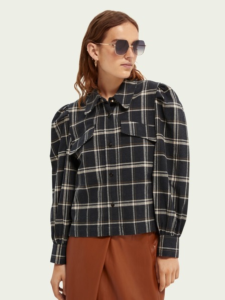 Scotch & Soda Sötétkék Scotch & Soda női kockás könnyű dzseki
