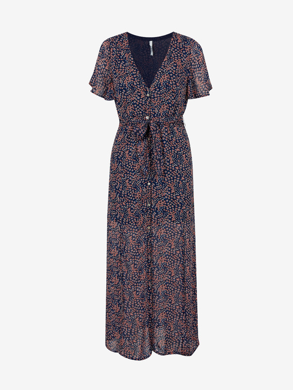 Pepe Jeans Sötétkék női mintás póló középen hasított Pepe Jeans Marilyn Marilyn