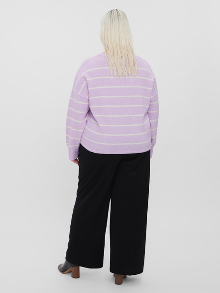 Vero Moda Curve Világos lila csíkos pulóver VERO MODA CURVE Doffy