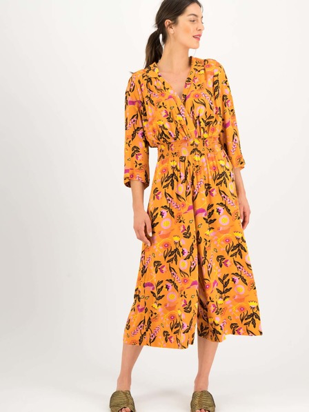 Blutsgeschwister Narancssárga női virágos culottszoknya Jumpsuit Blutsgeschwister