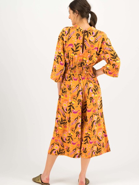 Blutsgeschwister Narancssárga női virágos culottszoknya Jumpsuit Blutsgeschwister