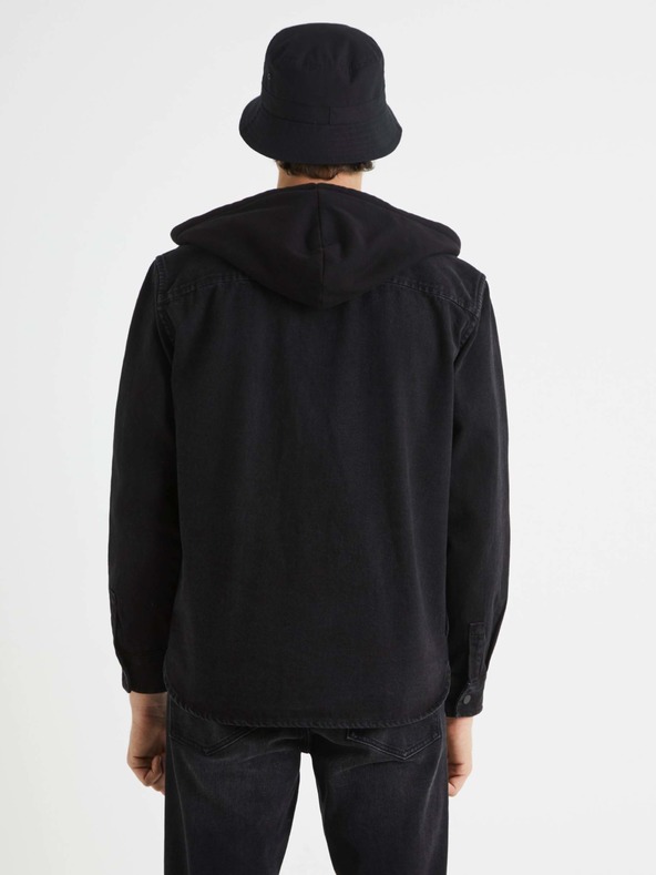 Celio Fekete férfi farmer ing Celio Bahooden