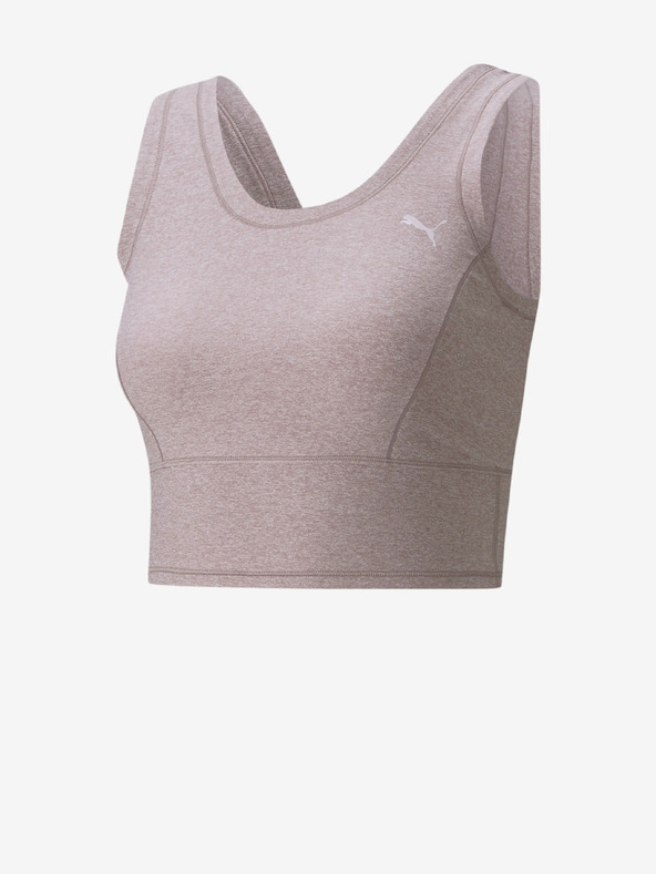 Puma Világoslila női sportos, kivágott sportos tréningfelső Puma Studio Yogini