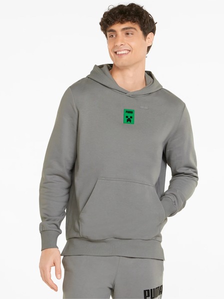 Puma Puma x MINECRAFT férfi szürke kapucnis pulóver