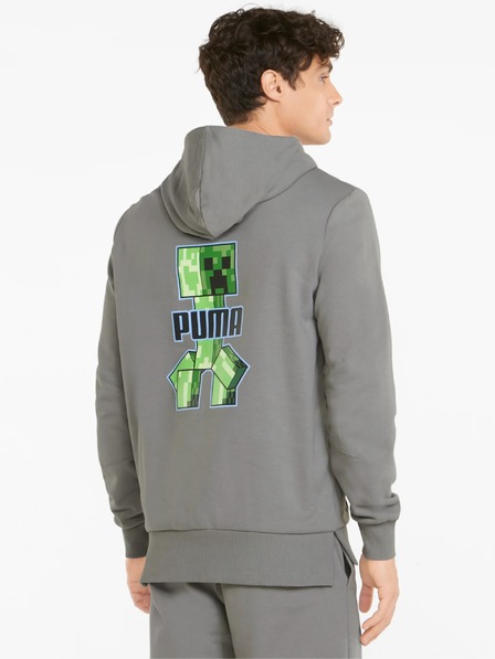 Puma Puma x MINECRAFT férfi szürke kapucnis pulóver