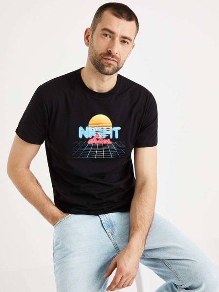 Celio Fekete férfi Celio Atenight póló