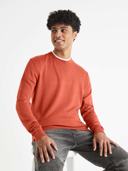 Celio Férfi narancssárga pulóver Celio Befirst