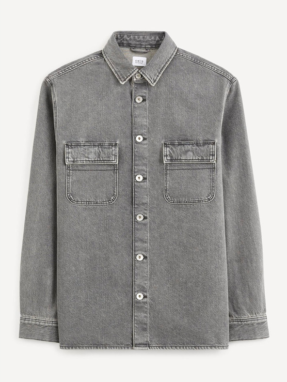 Celio Szürke férfi farmer ing Celio Battery