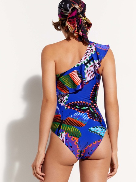 Desigual Desigual kék női mintás női egyrészes fürdőruha Ariel