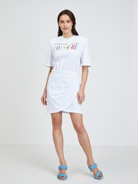 Versace Jeans Couture Fehér Versace Jeans Couture szivárványszínű ruha