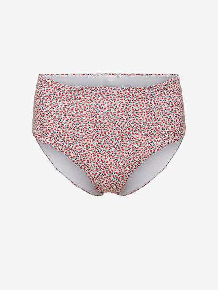 ONLY Fehér és piros virágos bikini alsó ONLY Ella
