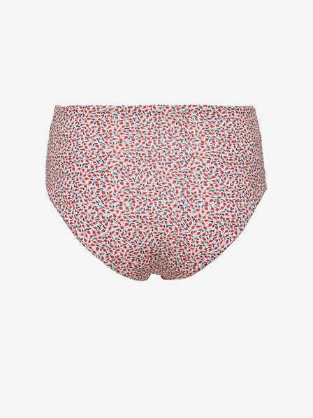ONLY Fehér és piros virágos bikini alsó ONLY Ella