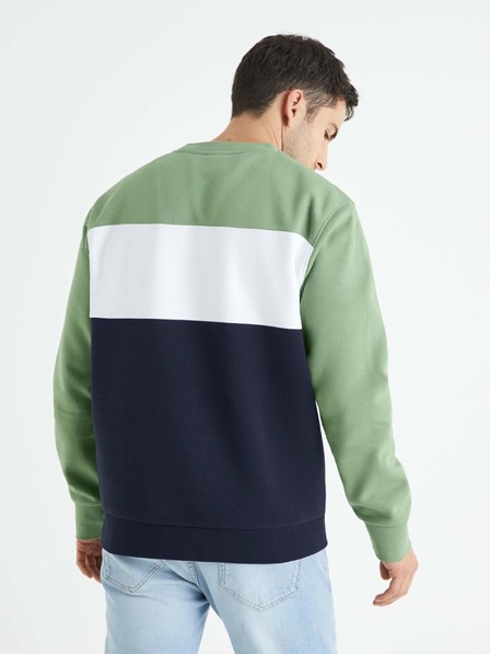 Celio Zöld-fekete csíkos férfi pulóver Celio Betrail