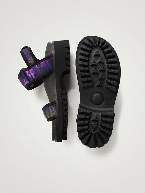 Desigual Lila-fekete női Desigual Track szandál