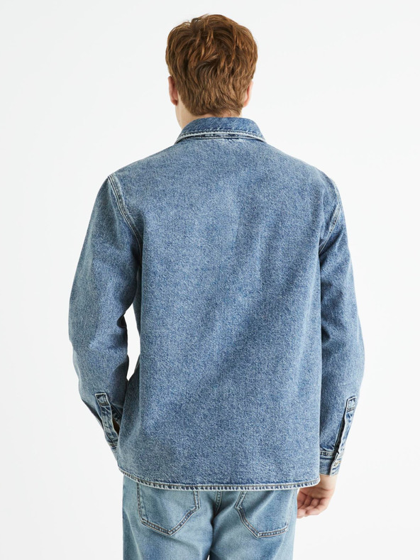 Celio Kék férfi farmer ing Celio Battery