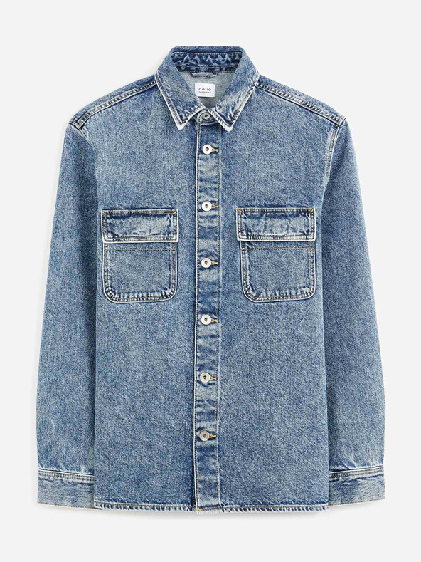 Celio Kék férfi farmer ing Celio Battery