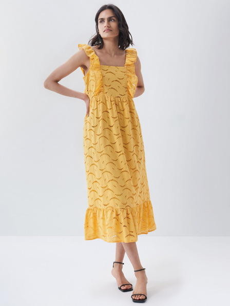Salsa Jeans Sárga Salsa Jeans Fontana midi ruha