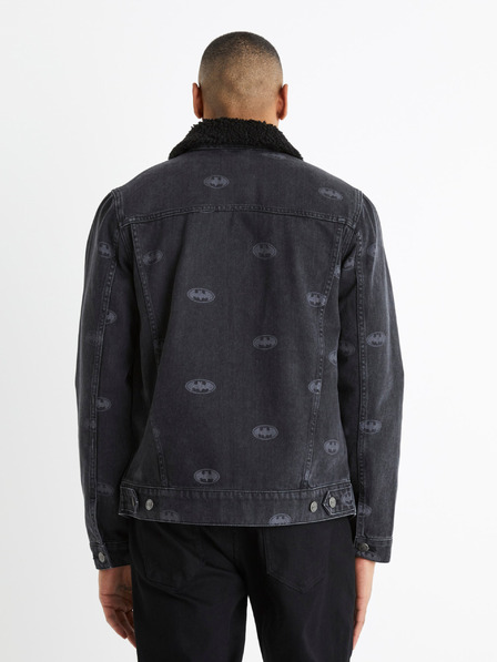 Celio Fekete férfi farmerdzseki műszőrmével Celio Batman