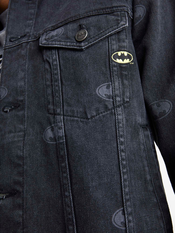 Celio Fekete férfi farmerdzseki műszőrmével Celio Batman