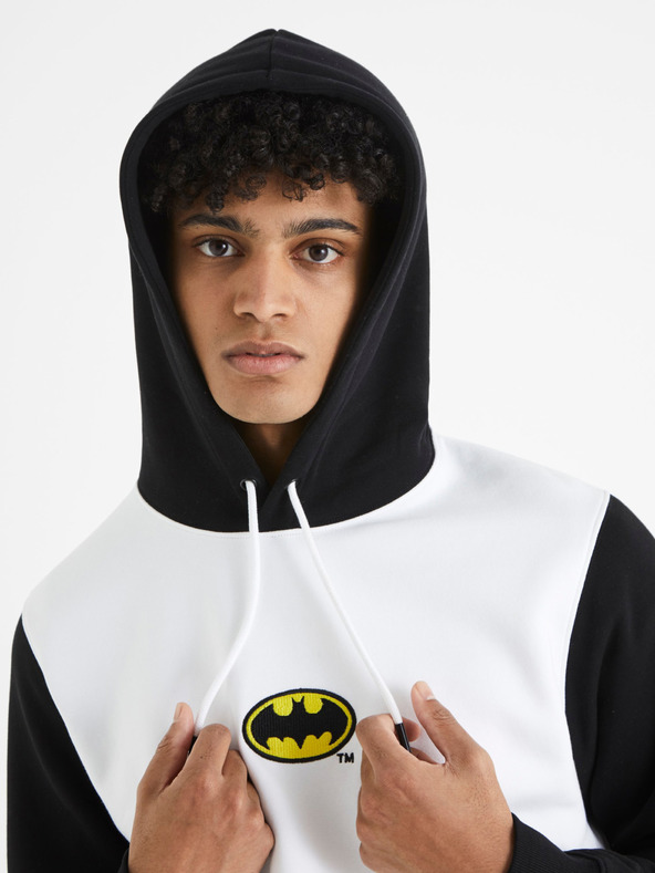 Celio Fekete-fehér férfi Celio Batman melegítő pulóver