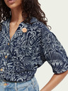 Scotch & Soda Sötétkék női Scotch & Soda virágos póló
