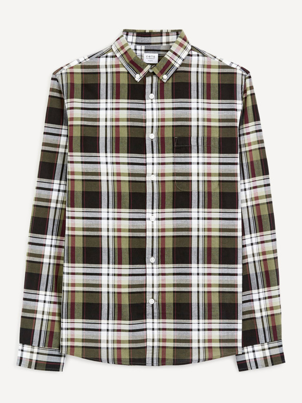 Celio Fehér-fekete férfi kockás ing Celio Bapop
