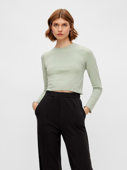 Pieces Világoszöld crop top Pieces Maddi