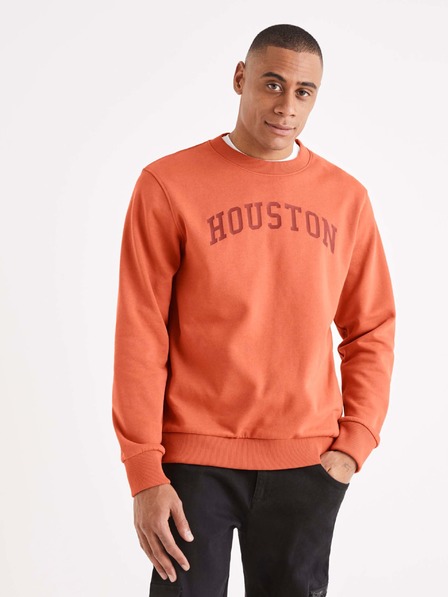 Celio Narancssárga férfi pulóver Celio Beprice felirattal